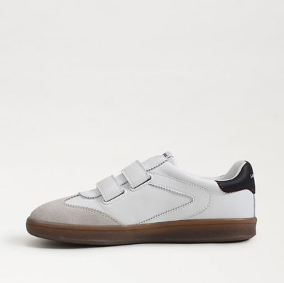 Talia Velcro Sneaker in Black/Bright White