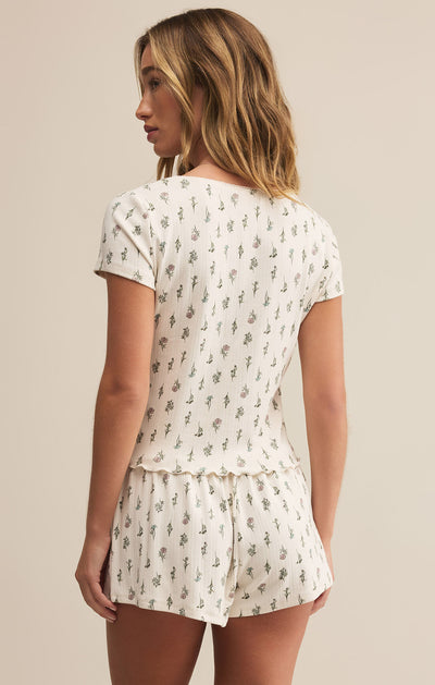 Montana Floral Top in Crystal