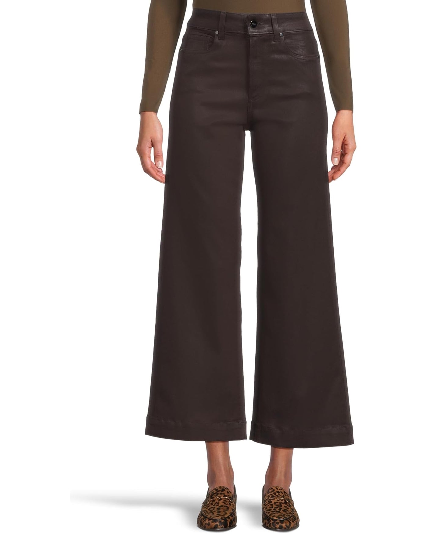 Anessa Wide Leg Jean in Chicory Coffee Luxe Coating