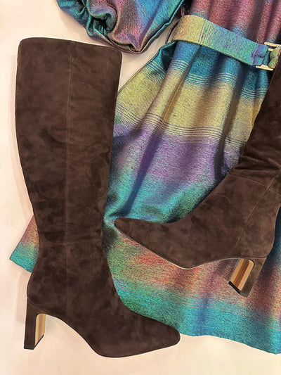 Morna Dress in Rainbow Metallic