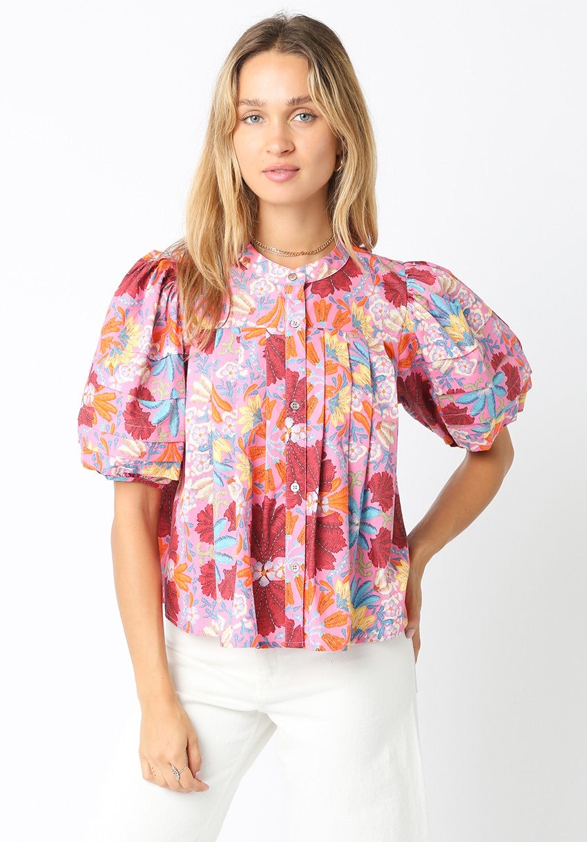 Freesia Top in Pink Multi