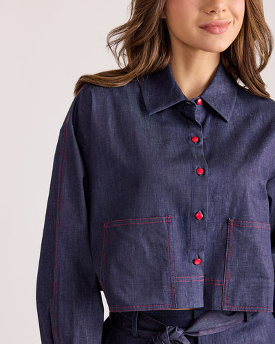 Mattie Top in Ink Blue