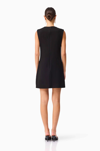 Zahara Shift Mini Dress in Black