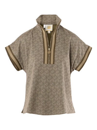 Poppy Pullover in Green Tonal Monogram