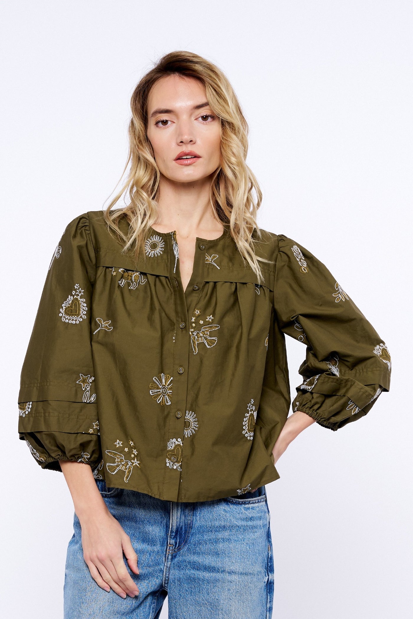 Liliane Top in Olive