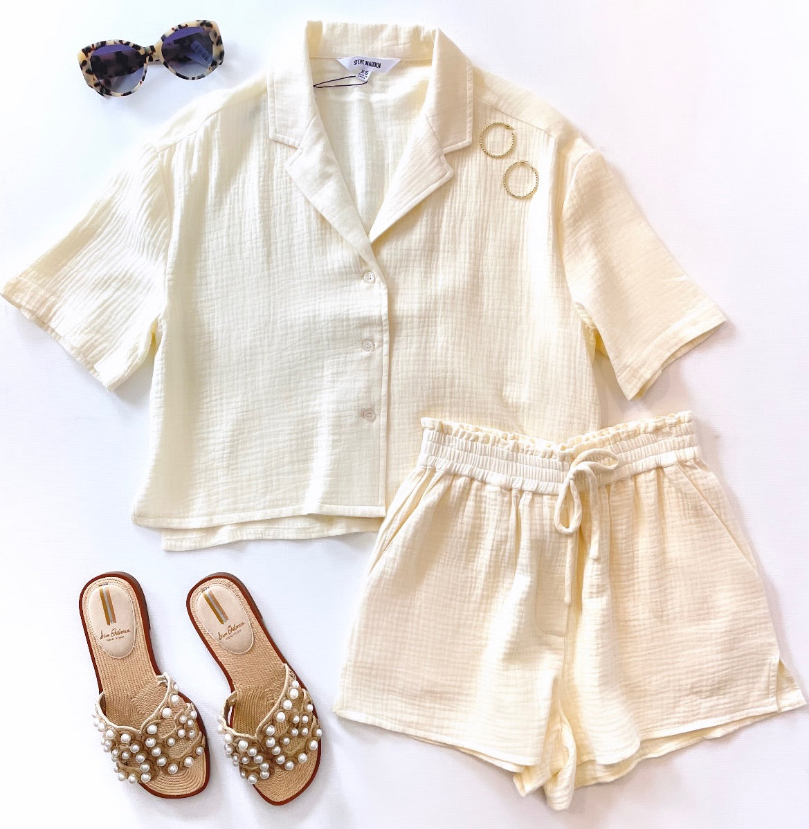 Georgie Shorts in Ivory