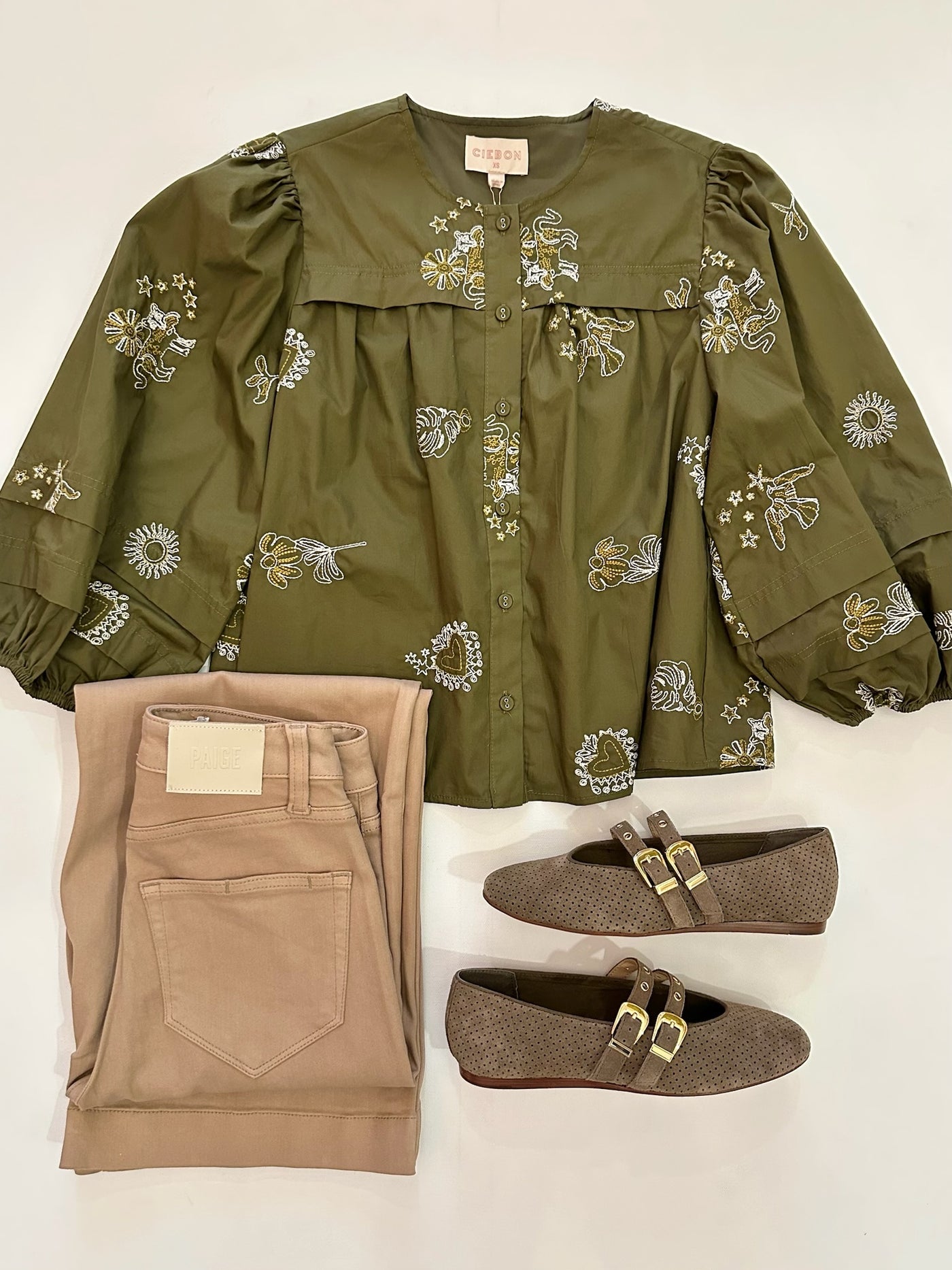 Liliane Top in Olive