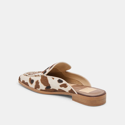 Bradly Flats in Cocoa Taurus Calf Hair