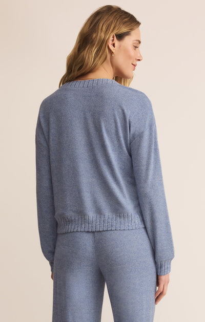 Courtney Top in Blue Velvet