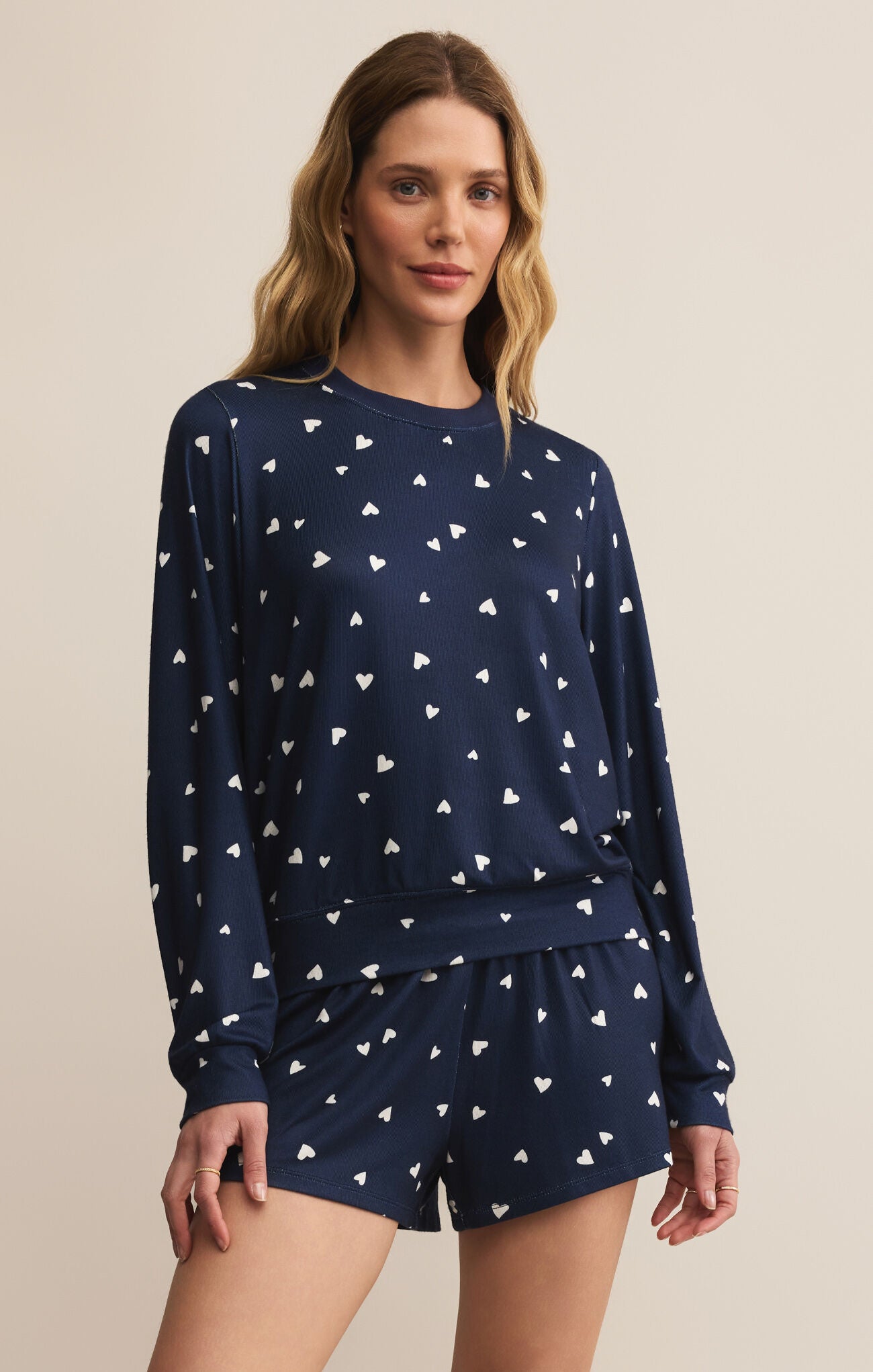 Classic Heart Long Sleeve Top in Eclipse