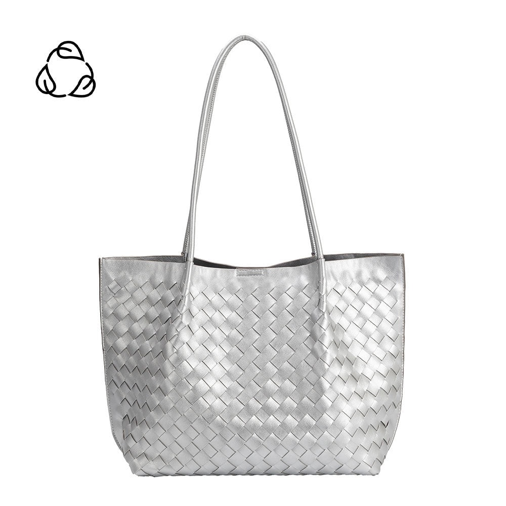 Victoria Tote Bag in Silver