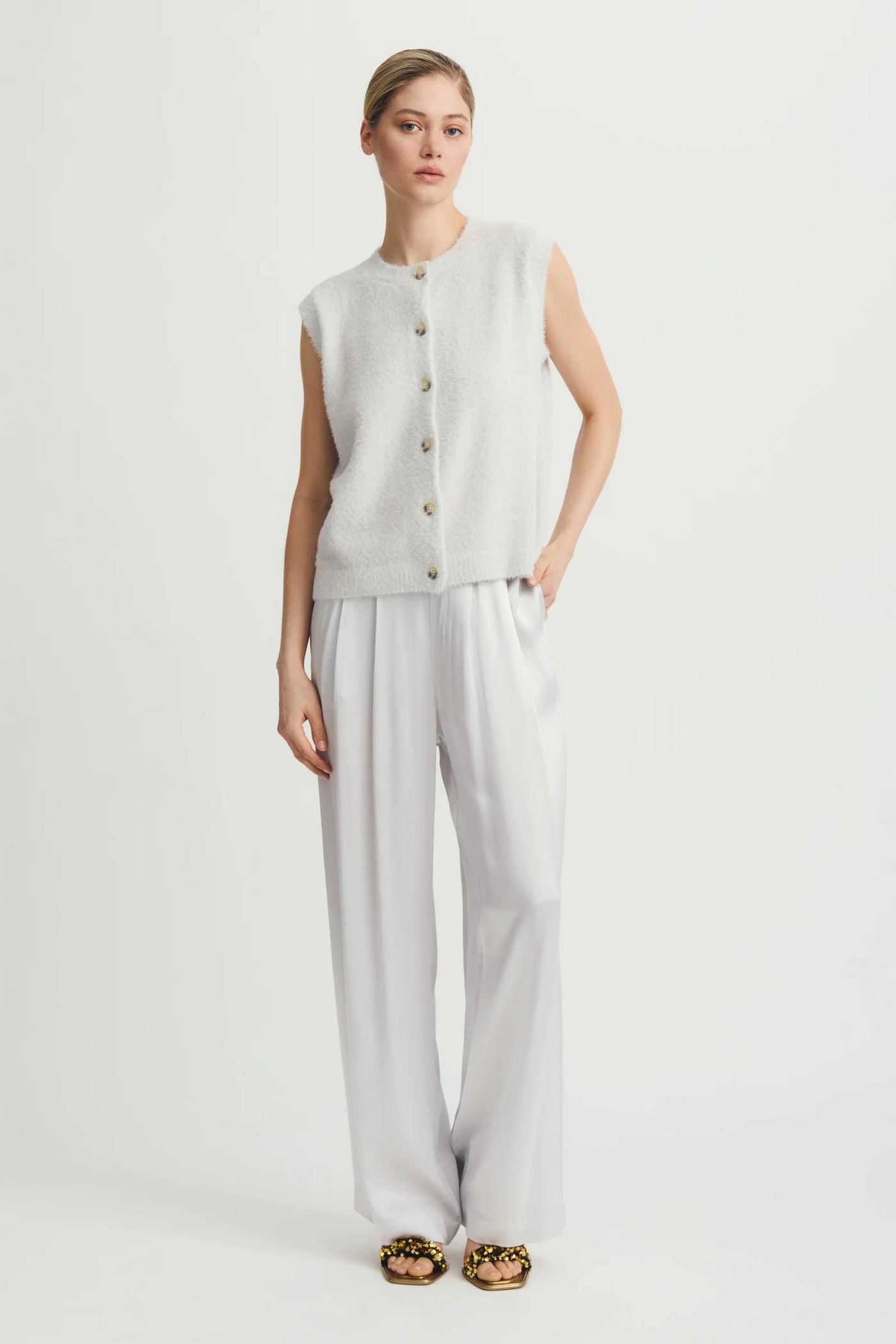 Eileen Pant in Light Grey