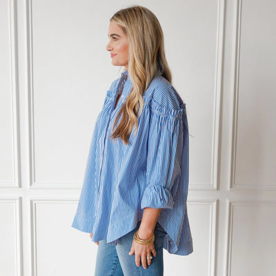 Miriam Top in Royal Stripe