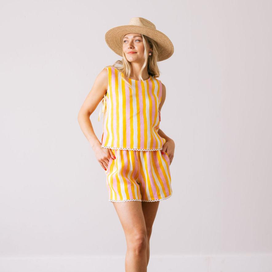 Sunkissed Striped Coco Tank in Multi