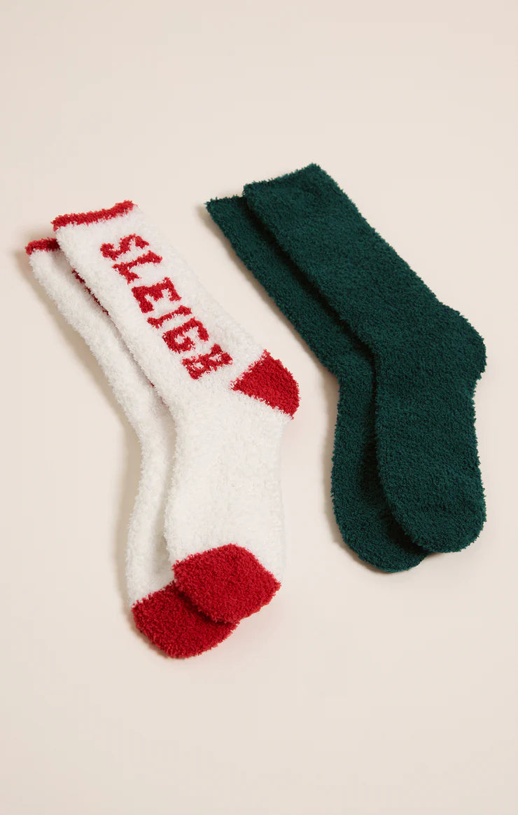 2 Pack Sleigh Socks in Noble Fir