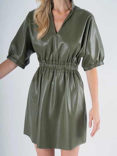 Palmer Dress in Olive Night