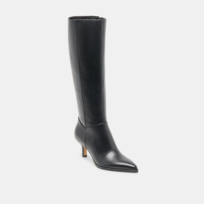 Aldy Boots in Black Leather