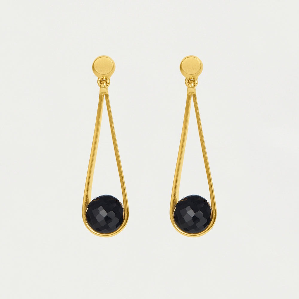 Mini Ipanema Earrings in Black Onyx