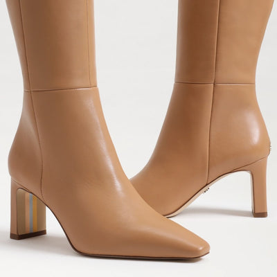 Sylvia Knee High Boot in Luxe Tan Leather