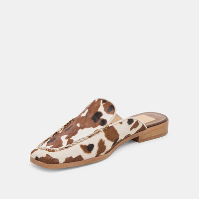 Bradly Flats in Cocoa Taurus Calf Hair