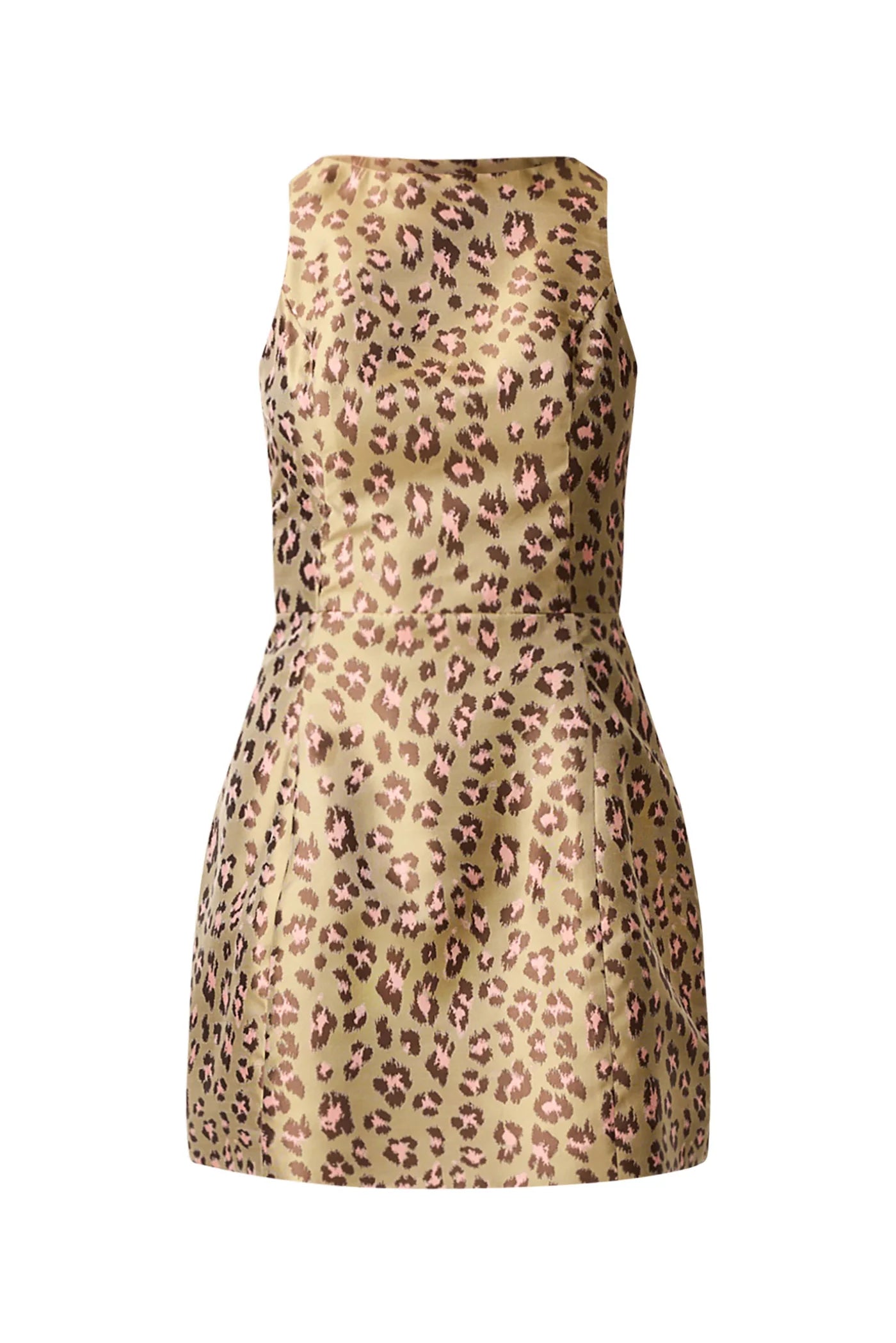 Elara Tulip Mini Dress in Leopard