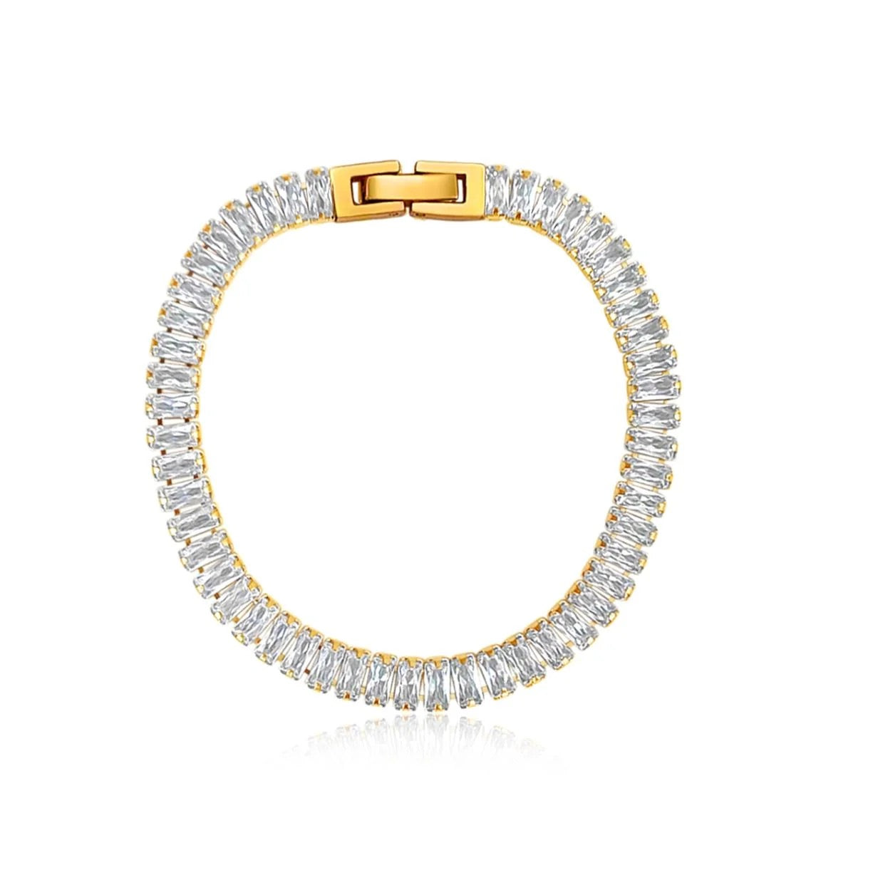 Shayna Baguette Bracelet in Gold