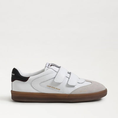 Talia Velcro Sneaker in Black/Bright White