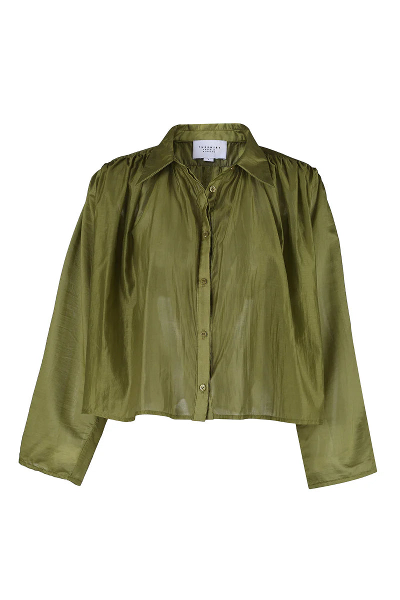 The Long Sleeve Hayden Shirt in Olive