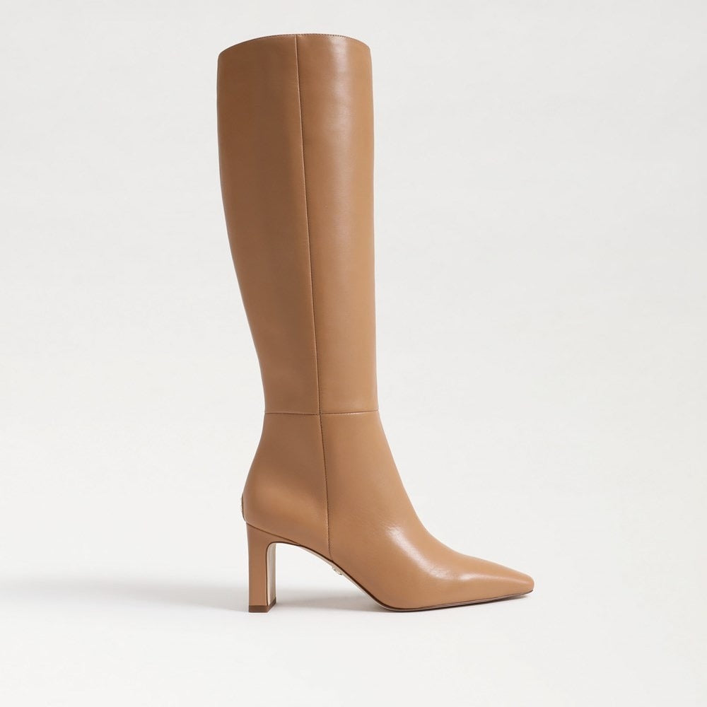 Sylvia Knee High Boot in Luxe Tan Leather