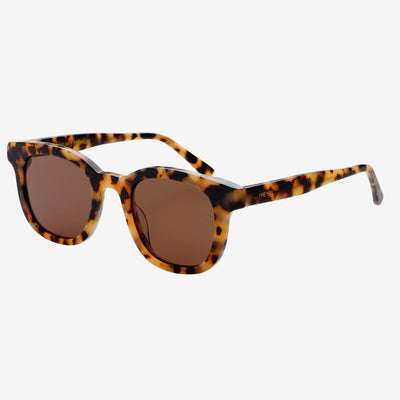 Jasper Acetate Unisex Sunglasses in Milky Tortoise