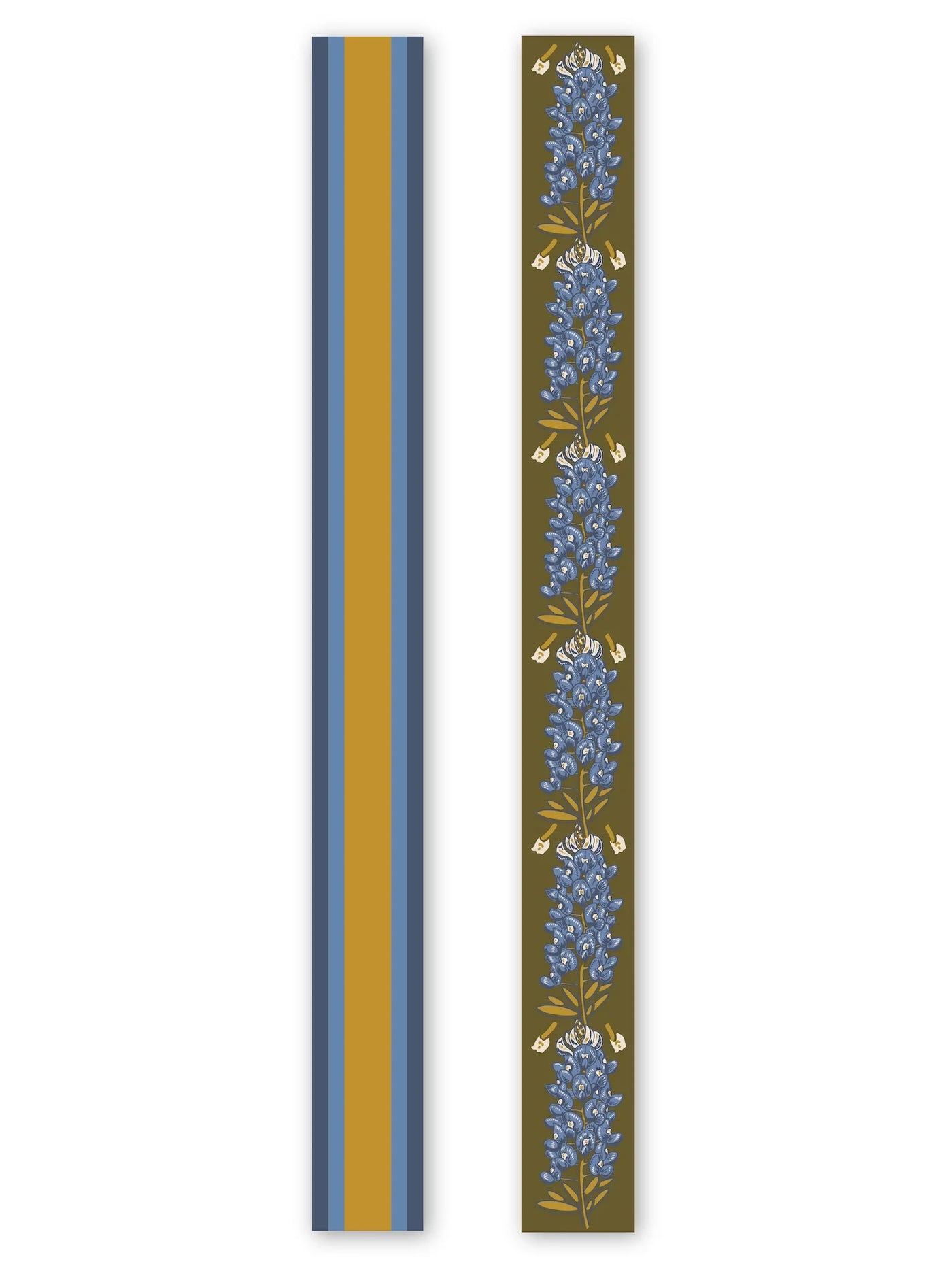 Hand-Stitched Silk Scarfette in Bluebonnet