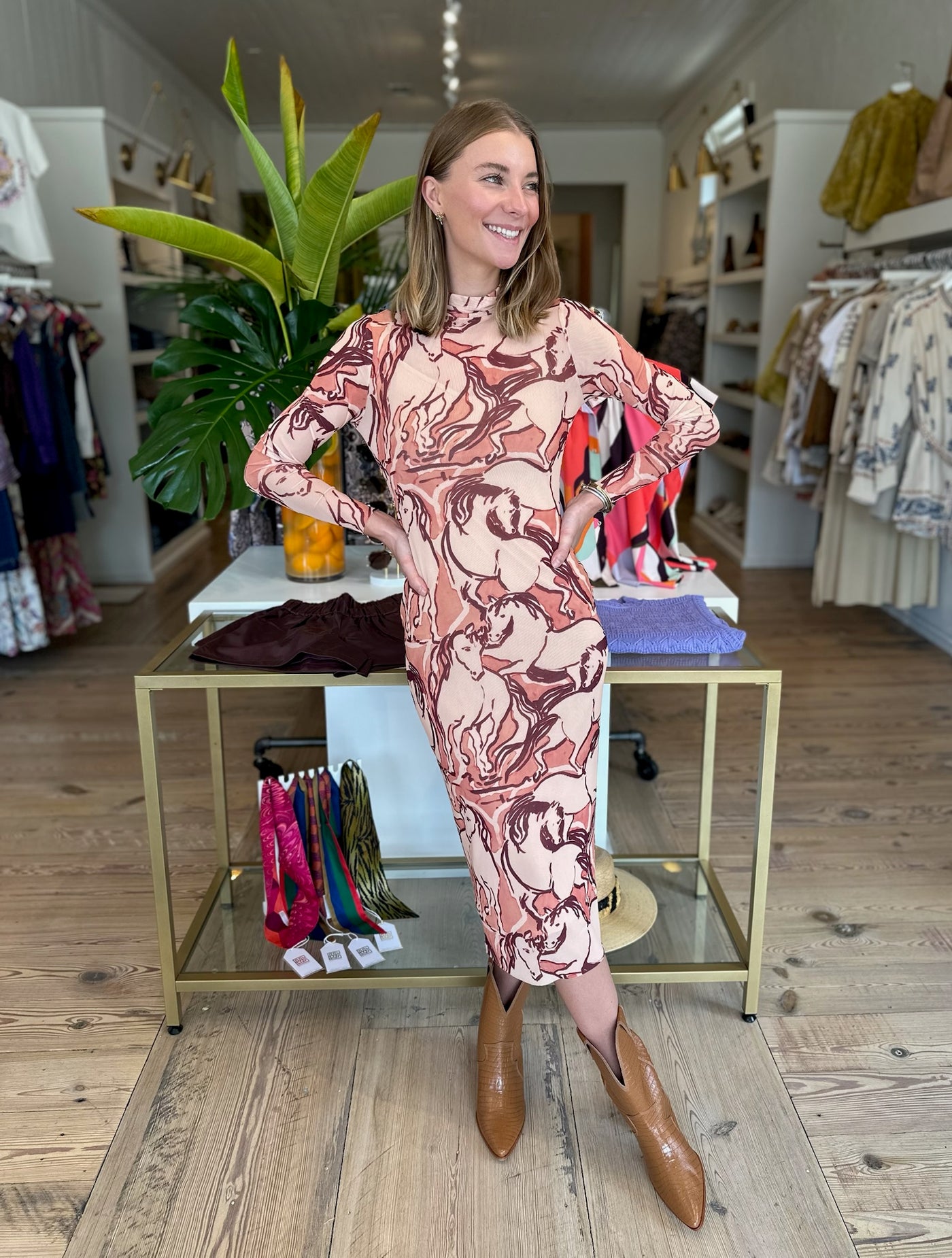 Vivienne Dress in Horse Print