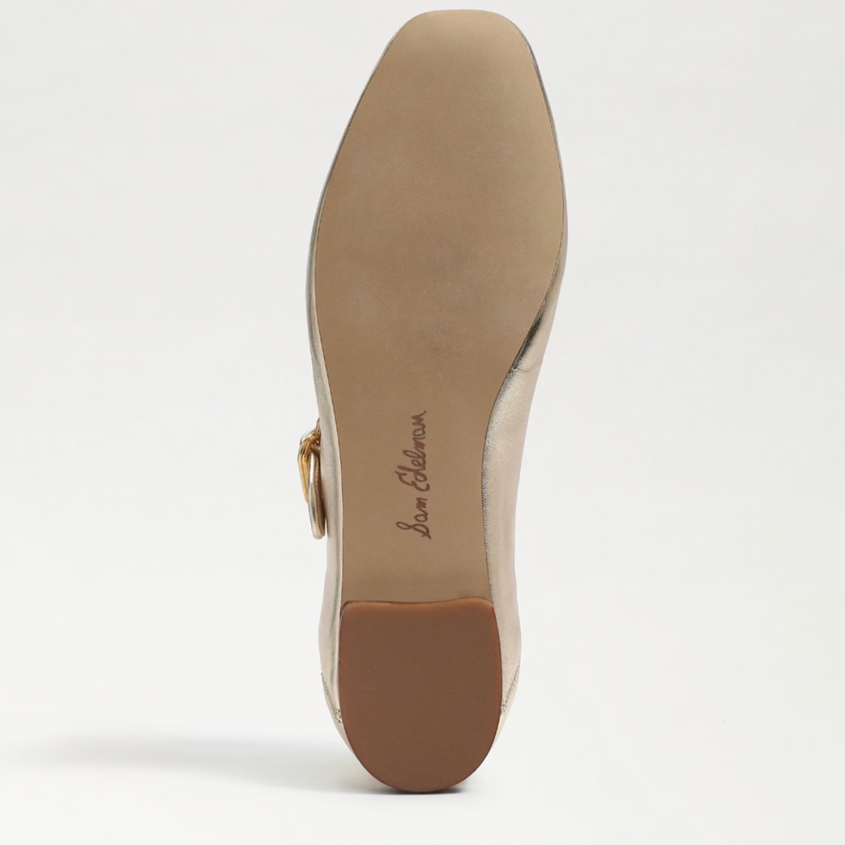 Michaela Mary Jane Flat in Gold Leaf