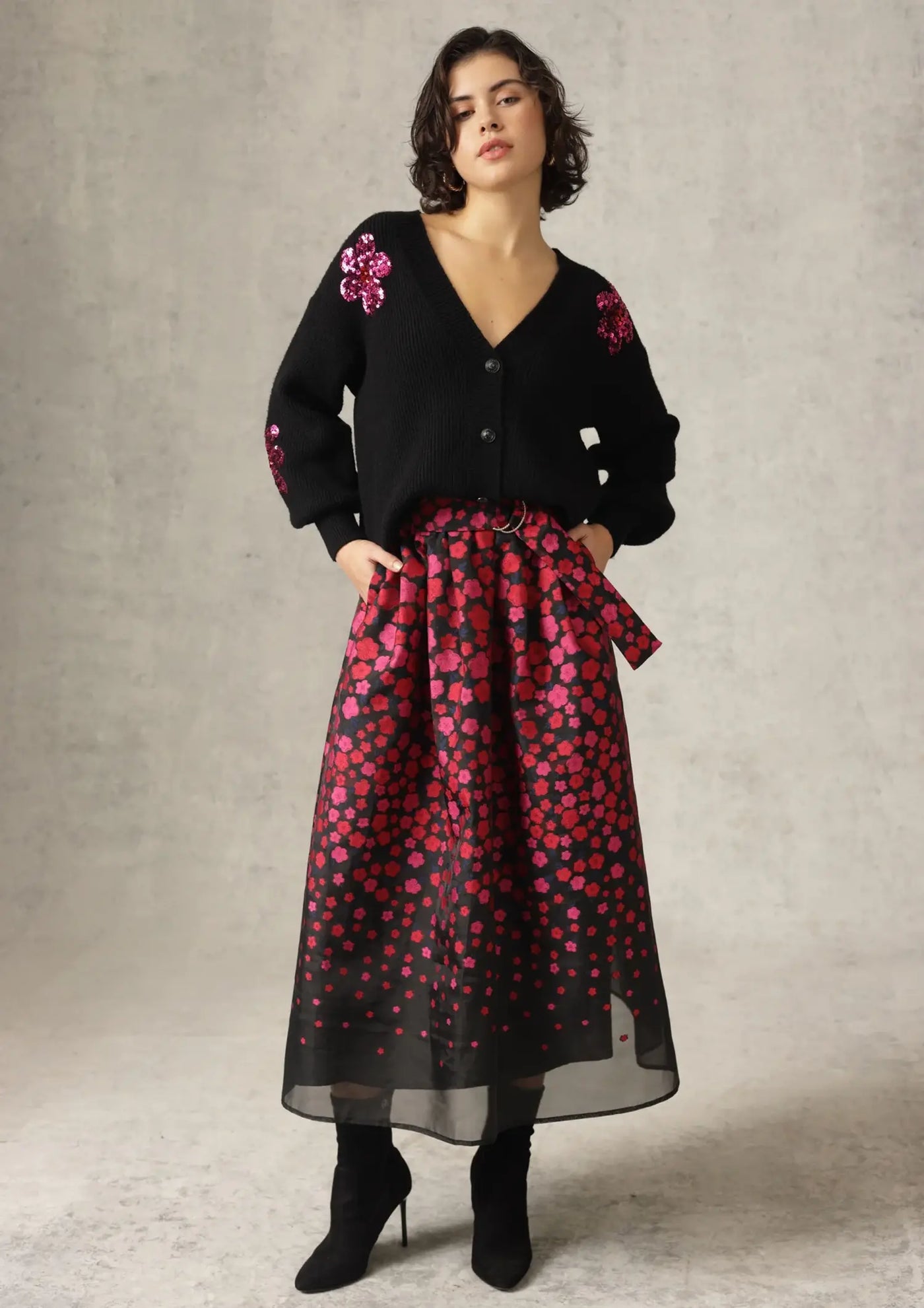 Maya Skirt in Black Multi