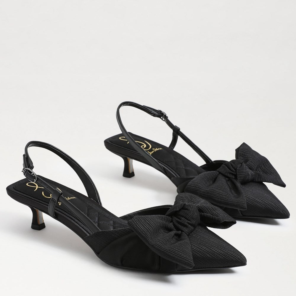 Treena Slingback Kitten Heel in Black