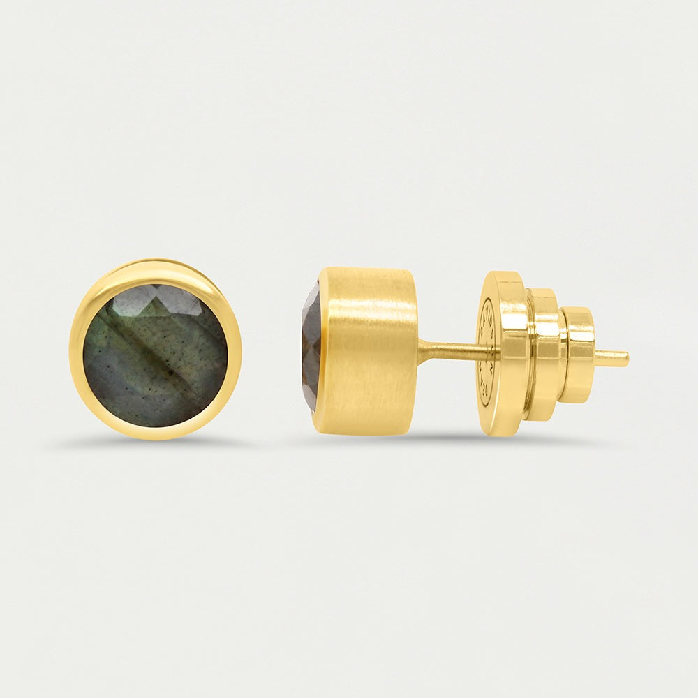 Signature Midi Knockout Studs in Labradorite