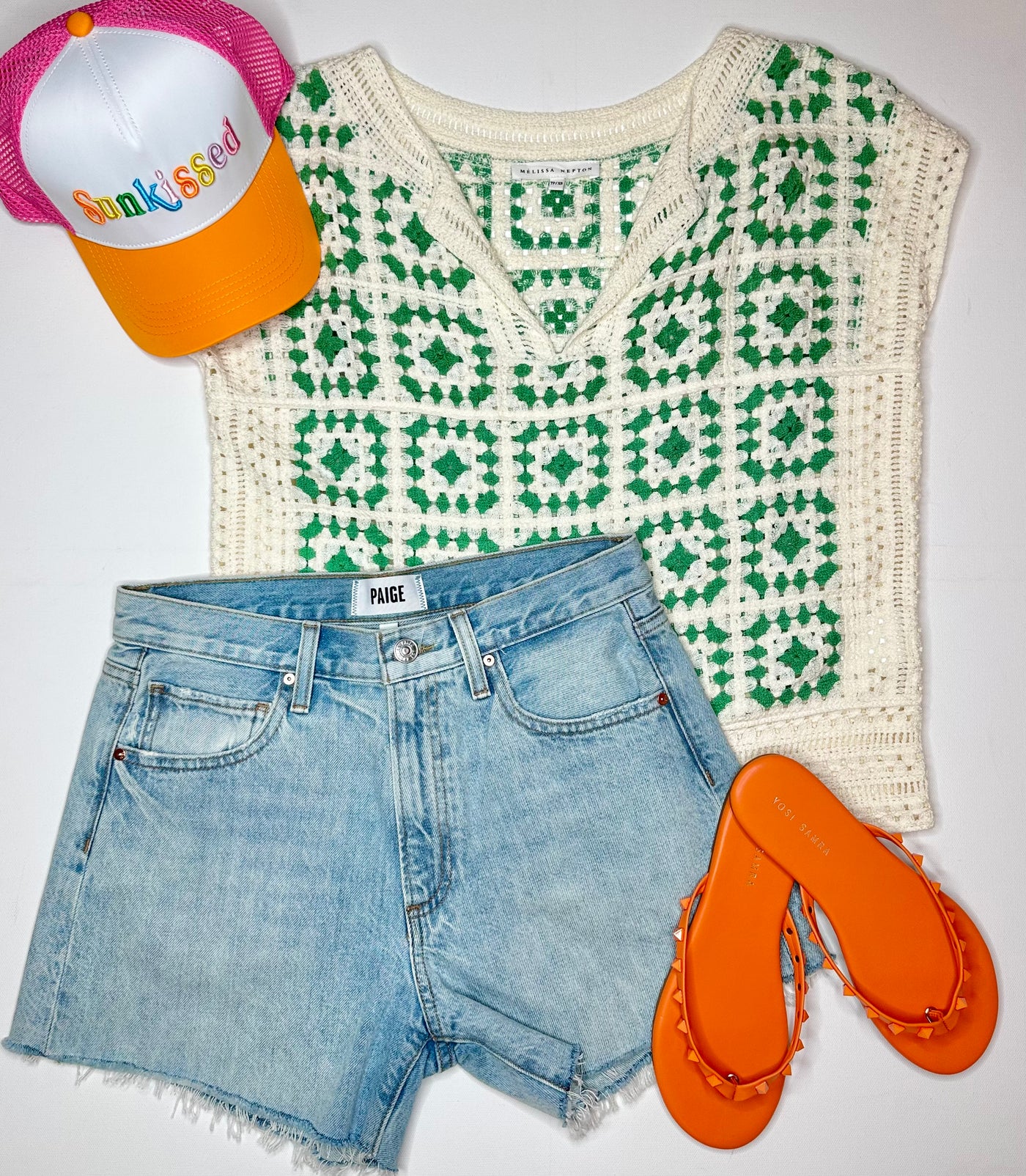 Haruka Sweater in Cream/Green