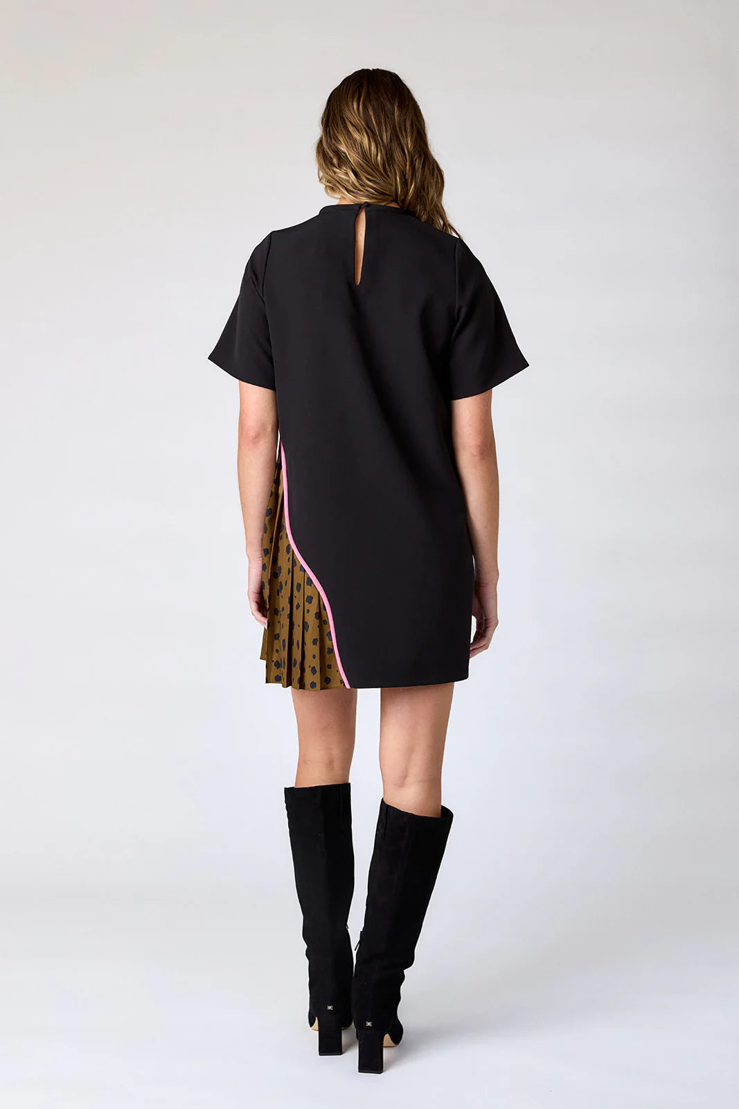 Graham Dress in Black/Ink Spots