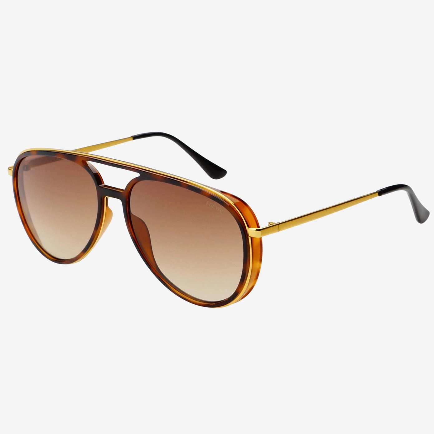 Fulton Aviator Sunglasses in Brown Tortoise