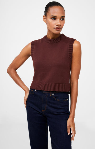 Mozart Sleeveless Vest in Bitter Chocolate