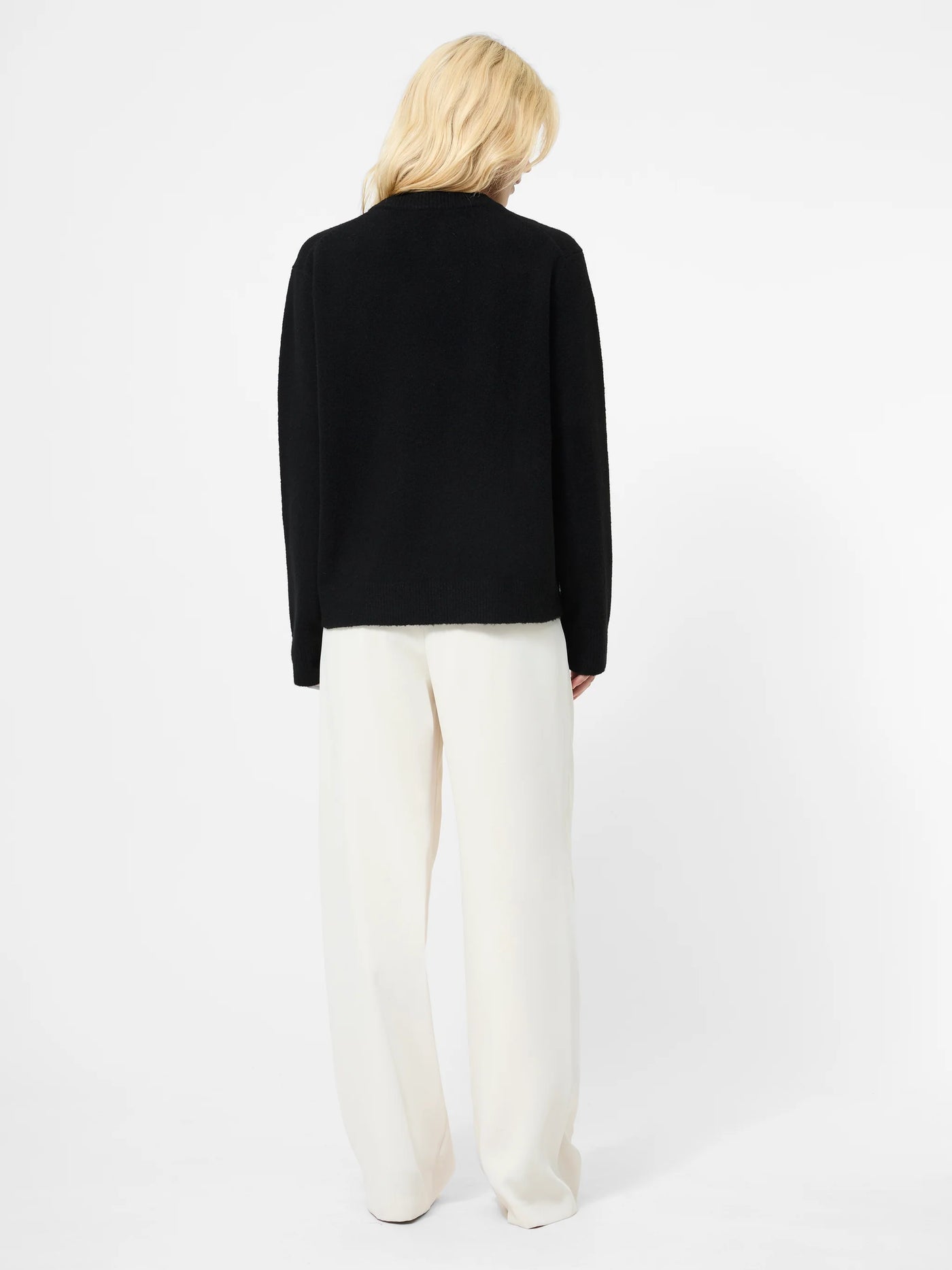 Emilia Knit Boyfriend Sweater in Black