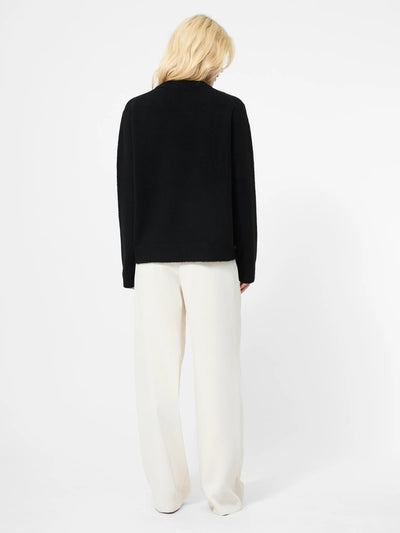 Emilia Knit Boyfriend Sweater in Black