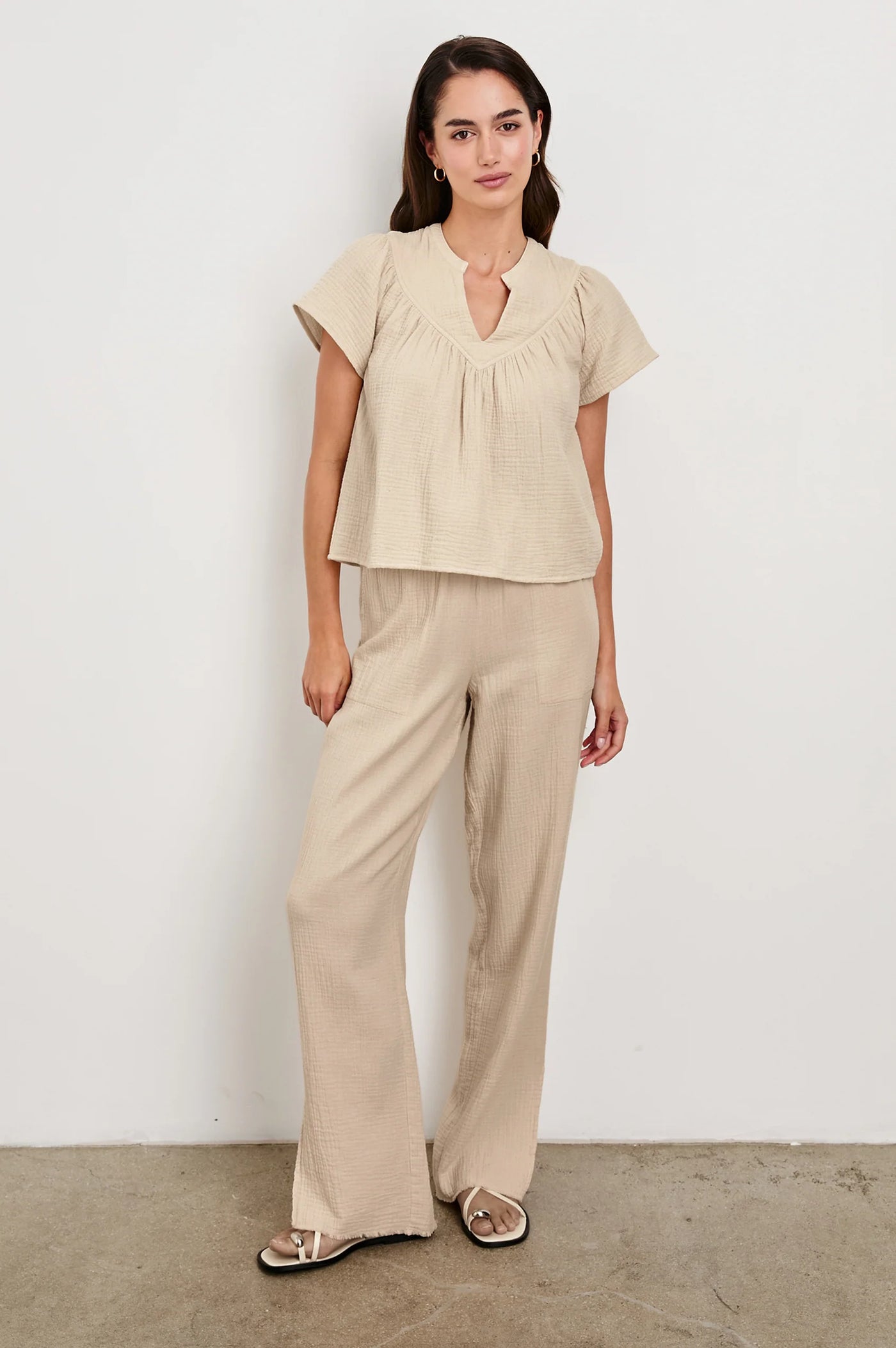 Leon Pant in Flax
