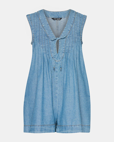 Mick Denim Romper in Moon Shadow