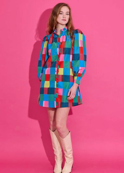 Nora Dress in Holiday Check