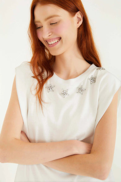 Sparkling Tee in Off-White