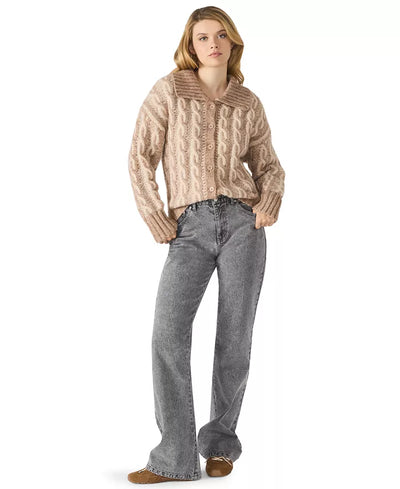 Michaella Cable Cardigan in Mocha Heat