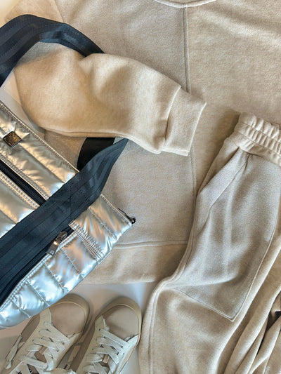Sparkle Sweatpants in Camel