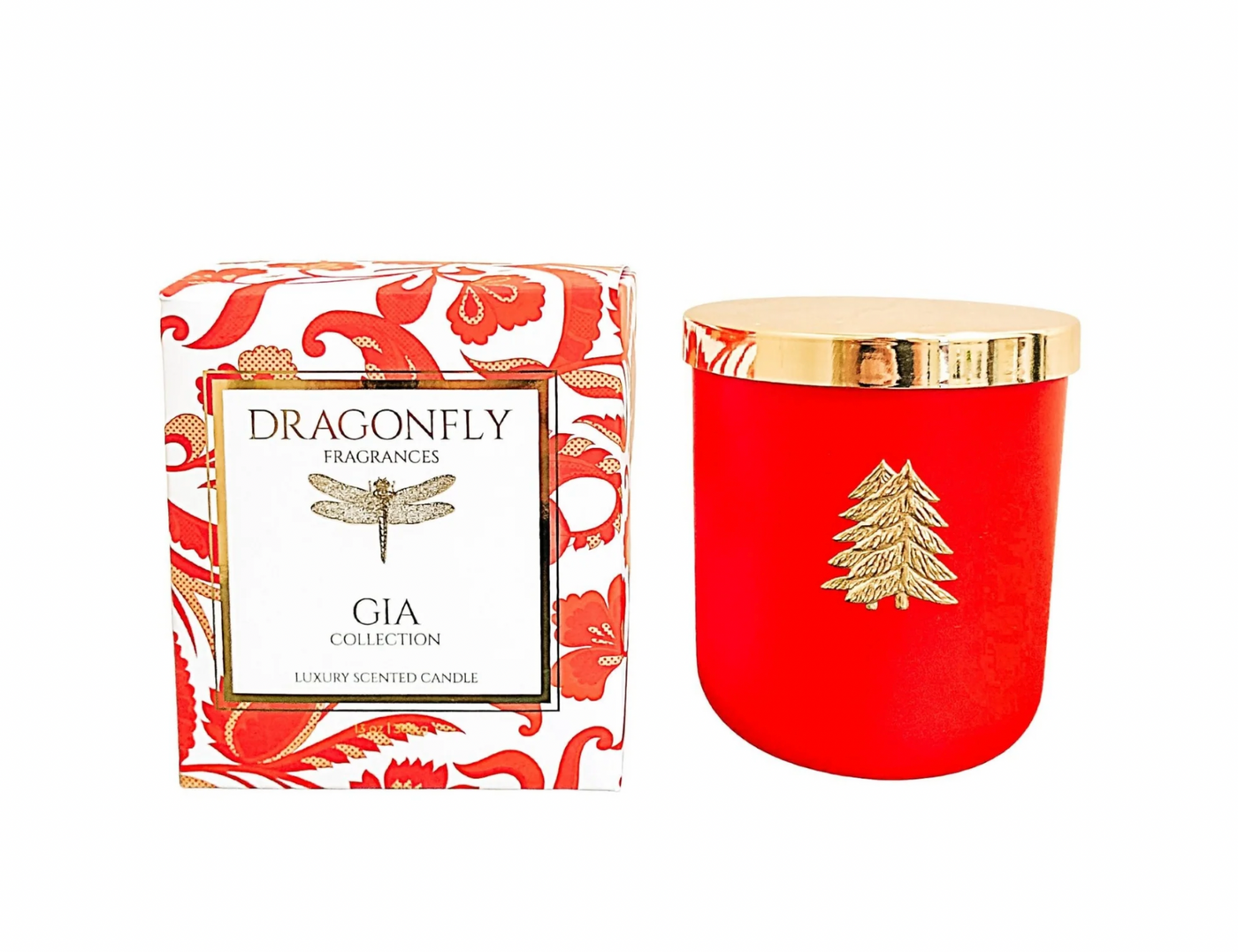 Gia Candle Matte Red Tree in Noel