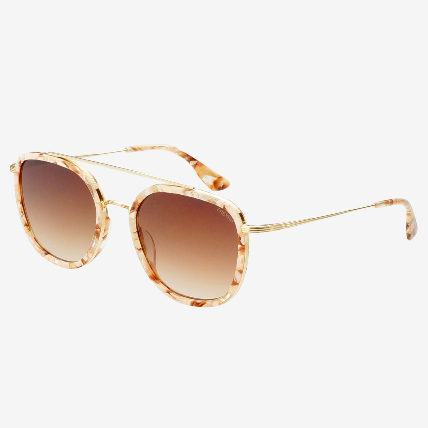 Weston Sunglasses in Pink Pearl/Brown